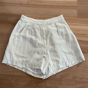 Rhythm women’s shorts , size 4(US) , Sage gingham color.